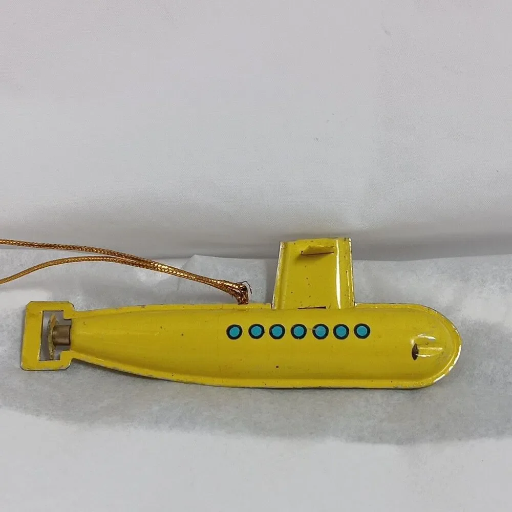 Restoration Hardware Christmas Ornament Yellow Submarine Beatles Band